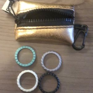 Qalo size 8 stackable silicon rings